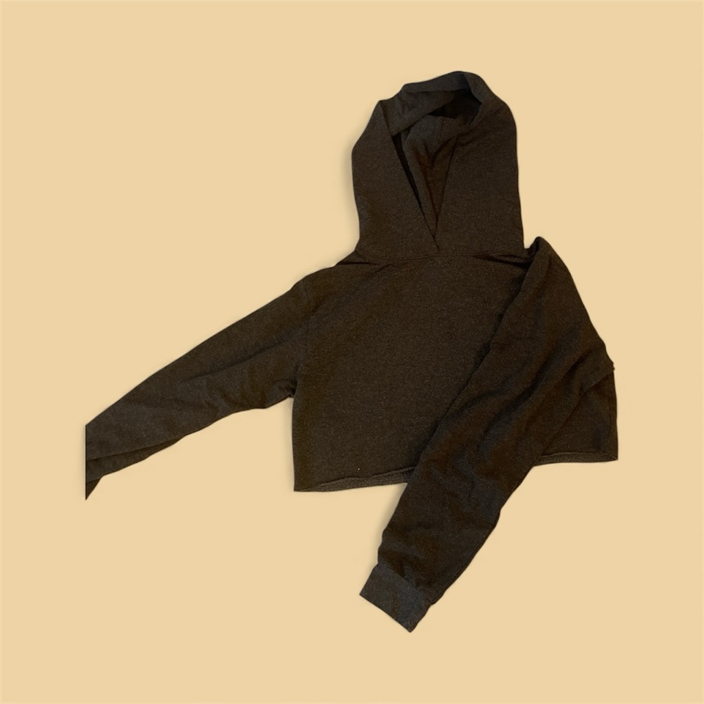 TALENTLESS Charcoal Cropped Women's Hoodie